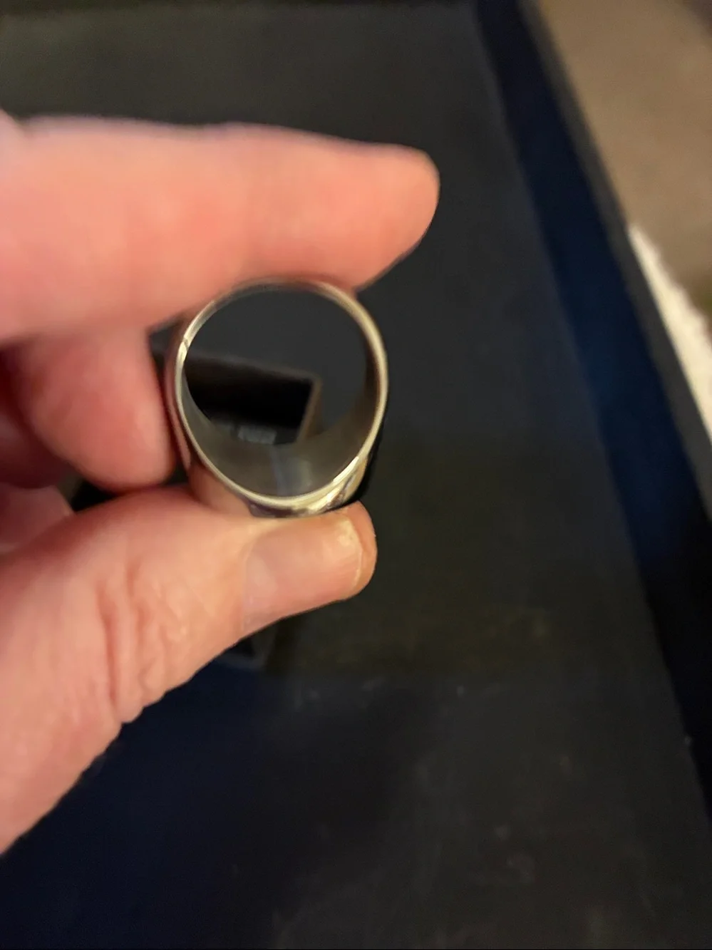 Spider Web Ring Stainless Steel    — Black & Silver Vintage